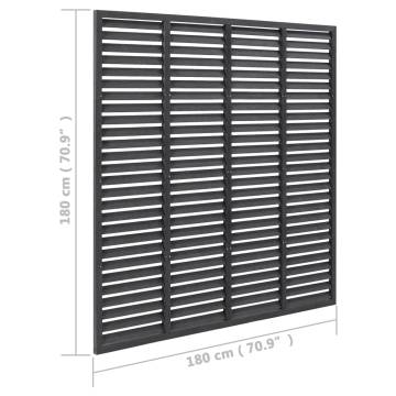 Louver Fence WPC 180x180 cm Grey | Durable & Stylish Fencing