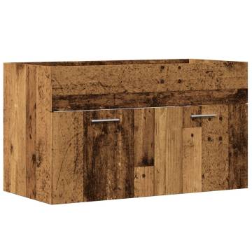 Bathroom Sink Cabinet in Old Wood - Durable Design | HipoMarket UK