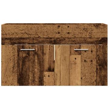 Bathroom Sink Cabinet in Old Wood - Durable Design | HipoMarket UK