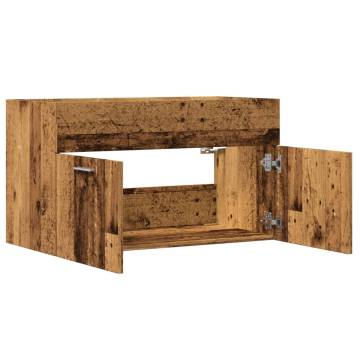 Bathroom Sink Cabinet in Old Wood - Durable Design | HipoMarket UK