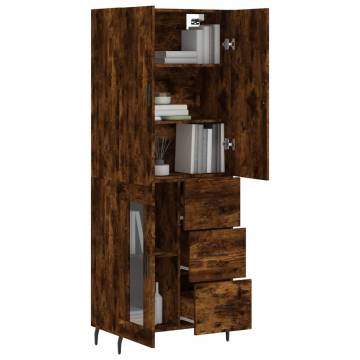 Highboard Smoked Oak 69.5x34x180 cm - Stylish Storage Solution