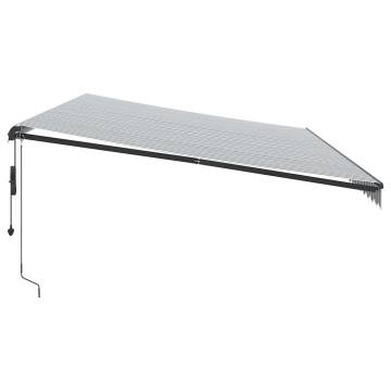 Automatic Retractable Awning with LEDs - Anthracite & White