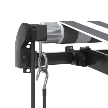 Automatic Retractable Awning with LEDs - Anthracite & White