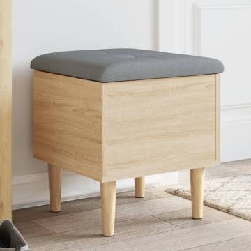 Elegant Storage Bench Sonoma Oak - 42x42x46 cm