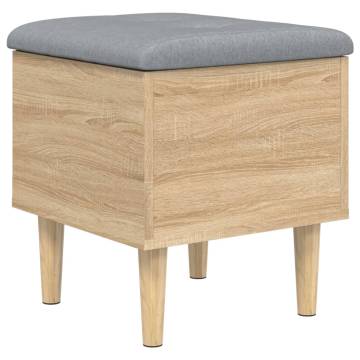 Elegant Storage Bench Sonoma Oak - 42x42x46 cm