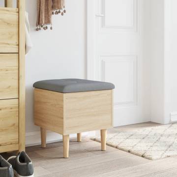 Elegant Storage Bench Sonoma Oak - 42x42x46 cm