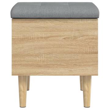 Elegant Storage Bench Sonoma Oak - 42x42x46 cm