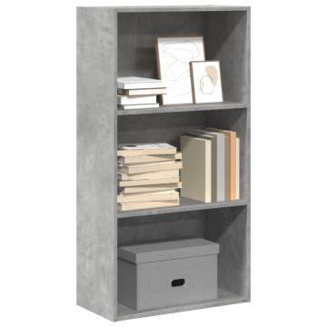 Concrete Grey Bookcase 60x30x114 cm - Stylish Storage Solution