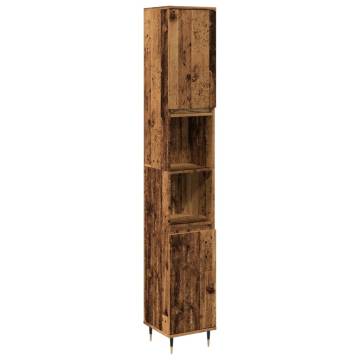 Old Wood Bathroom Cabinet - Stylish Storage Solution