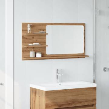 Bathroom Mirror Cabinet Artisan Oak 90x11x45 cm - Hipo Market