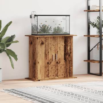 Aquarium Stand Old Wood 81x36x73 cm | Durable & Stylish