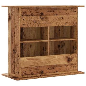 Aquarium Stand Old Wood 81x36x73 cm | Durable & Stylish