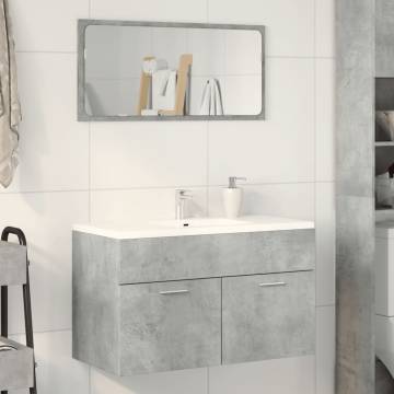 Concrete Grey Bathroom Sink Cabinet - 90x38.5x46 cm