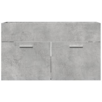 Concrete Grey Bathroom Sink Cabinet - 90x38.5x46 cm