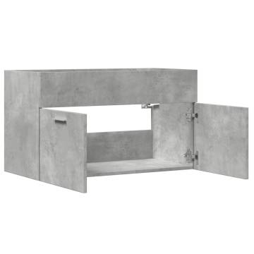 Concrete Grey Bathroom Sink Cabinet - 90x38.5x46 cm