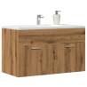  Bathroom Sink Cabinet Artisan Oak 90x38.5x46 cm Engineered Wood Colour artisan oak Size 90 x 38.5 x 46 cm Number of 1 Number of Pieces 