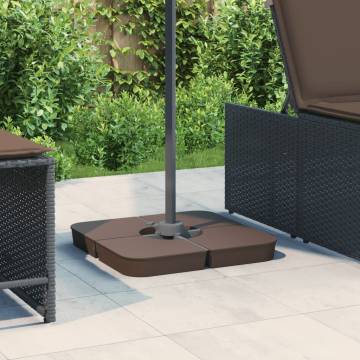 4 Piece Parasol Base Set for Cross Stand - 100kg Stability