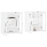 High Gloss White Wall Mounted Cabinets - Set of 2 | HipoMarket