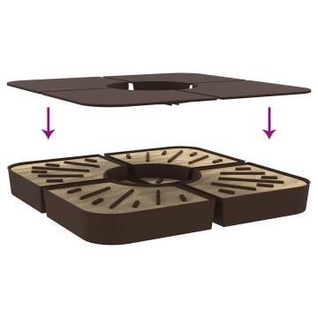 4 Piece Parasol Base Set for Cross Stand - 100kg Stability