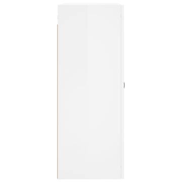 High Gloss White Wall Mounted Cabinets - Set of 2 | HipoMarket