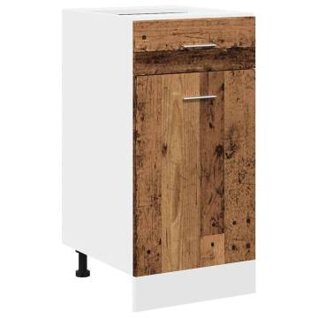 Drawer Bottom Cabinet Old Wood 40x46x81.5 cm - HipoMarket