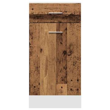 Drawer Bottom Cabinet Old Wood 40x46x81.5 cm - HipoMarket