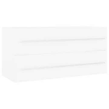 Sink Cabinet White 100x38.5 cm | Stylish Bathroom Storage