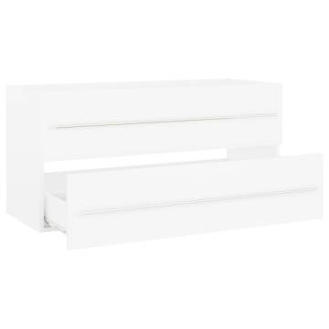 Sink Cabinet White 100x38.5 cm | Stylish Bathroom Storage