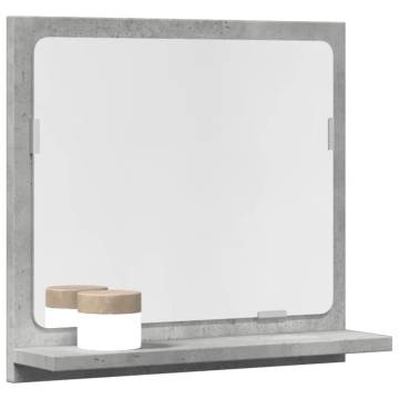 Bathroom Mirror Cabinet - Concrete Grey, Stylish & Functional