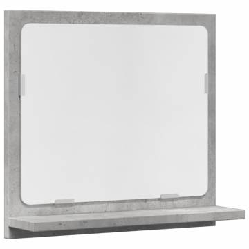 Bathroom Mirror Cabinet - Concrete Grey, Stylish & Functional