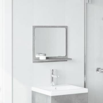 Bathroom Mirror Cabinet - Concrete Grey, Stylish & Functional