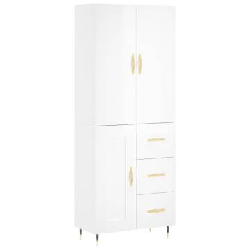 Highboard High Gloss White - Stylish Storage Solution | HipoMarket