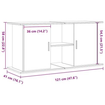 Aquarium Stand Old Wood - Durable Engineered Wood 121x41x58 cm