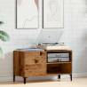 Stylish Record Cabinet in Old Wood - 84.5x38x48 cm