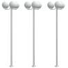 3pcs Silver Outdoor Floor Lamps - Durable & Stylish Lighting