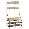 Clothes Rack with Shoe Storage - Sonoma Oak 100x40x184 cm