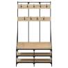 Clothes Rack with Shoe Storage - Sonoma Oak 100x40x184 cm