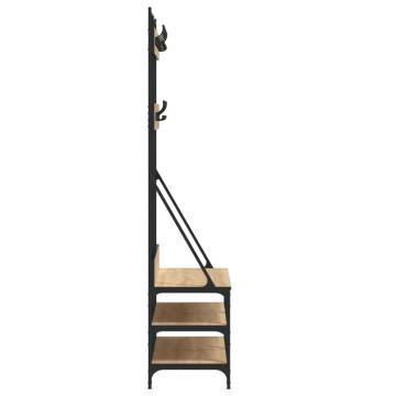 Clothes Rack with Shoe Storage - Sonoma Oak 100x40x184 cm