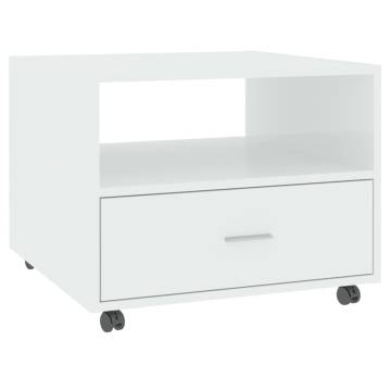 High Gloss White Coffee Table - Stylish & Practical 55x55 cm