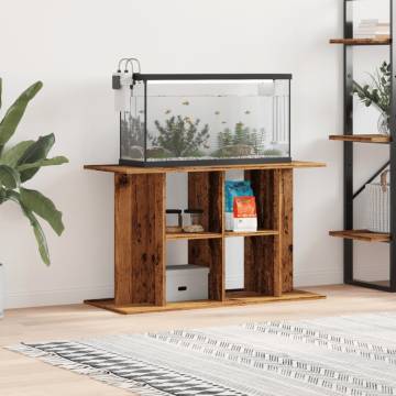 Aquarium Stand Old Wood 100x40x60 cm - Stylish & Durable