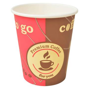 1000 Pcs Disposable Paper Coffee Cups - 8 oz | Hipomarket UK