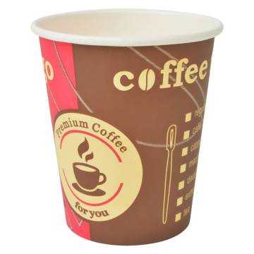 1000 Pcs Disposable Paper Coffee Cups - 8 oz | Hipomarket UK