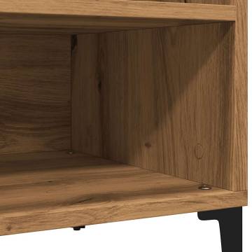 Artisan Oak Record Cabinet - Stylish Storage Solution