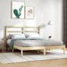 Bed Frame Solid Wood 135x190 cm Double Colour natural Size 135 x 190 cm 