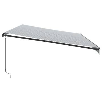 Manual Retractable Awning 600x300 cm - Anthracite & White