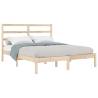 Solid Wood Bed Frame 135x190 cm Double - Modern & Rustic Design