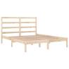 Solid Wood Bed Frame 135x190 cm Double - Modern & Rustic Design