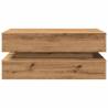 Modern Coffee Table with LED Lights - Artisian Oak 90x50 cm