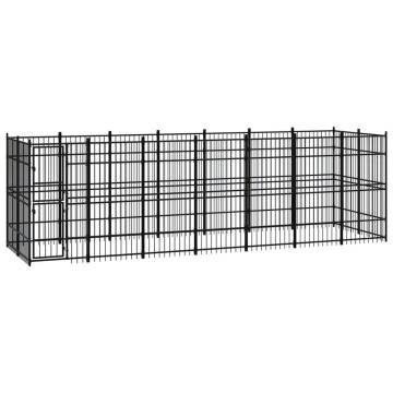 Outdoor Dog Kennel Steel 12.9 m² | Durable & Secure