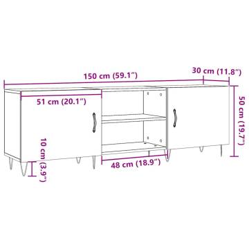 TV Cabinet Artisan Oak 150x30x50 cm - Stylish Storage Solution